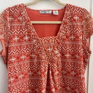 Liz Claiborne Embroidered Blouse PXL